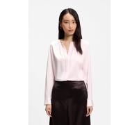 BOSS Blusa sin cuello regular fit en seda con elástico - StyleBanorah, 50538481 Rosa claro 40