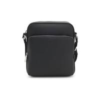 BOSS Bolsa de reportero de piel italiana de grano natural - StyleNew Crosstown_NS Zip, 50529288 Negro pcs.