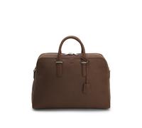 BOSS Bolsa de viaje de piel granulada con logo grabado - StyleMadison-B1_Holdall, 50548231 Marrón pcs.