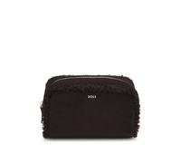 BOSS Bolsito de ante sintético con letras de logo en tono dorado - StyleSandy Pouch SH, 50573389 Marrón oscuro pcs.