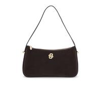 BOSS Bolso bandolera de ante con monograma Double B metálico - StyleBOSS BEYOND S SH.B U, 50563360 Marrón oscuro pcs.