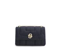 BOSS Bolso bandolera de denim guateado con monograma Double B - StyleB_ICON M Sh. Bag D, 50542064 Azul oscuro pcs.