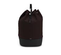 BOSS Bolso bucket de lona con apliques de piel sintética - StyleDakkar_Drawstring, 50563324 Marrón oscuro pcs.