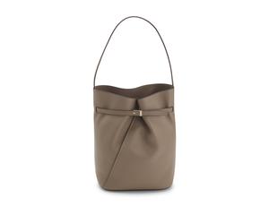 BOSS Bolso bucket de piel con herrajes en tono dorado - StyleBOSS REVERS BUCKET, 50567613 Marrón claro pcs.