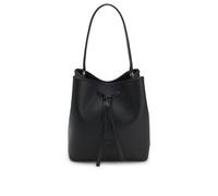 BOSS Bolso bucket de piel sintética granulada con monograma Double B - StyleAnett Drawstring, 50567602 Negro pcs.