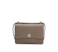 BOSS Bolso cruzado de piel granulada con detalle monograma Double B - StyleBOSS BEYOND Crossb., 50554935 Marrón claro pcs.