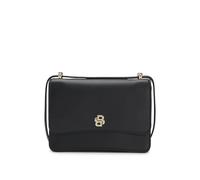 BOSS Bolso cruzado de piel granulada con detalle monograma Double B - StyleBOSS BEYOND Crossb., 50554935 Negro pcs.