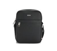BOSS Bolso de reportero de piel reciclada con cinta ajustable con logo - StyleZair_NS zip, 50483566 Negro pcs.