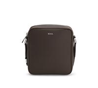 BOSS Bolso mensajero con letras del logo en tono plateado - StyleNorthon_NS zip, 50567390 Marrón oscuro pcs.
