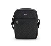 BOSS Bolso mensajero con monograma y logotipo metalizado en relieve - StyleZair_MN_NS_Zip, 50552589 Negro pcs.