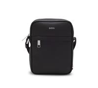 BOSS Bolso mensajero con raya de la marca y detalle de logo - StyleZair_NS zip, 50483566 Marrón oscuro pcs.