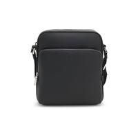 BOSS Bolso mensajero en piel italiana con grano natural - StyleNew Crosstown_NS Zip, 50529288 Negro pcs.