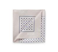 BOSS BOSS ONE Pañuelo de bolsillo de seda con estampado digital y logo - StyleH-POCKET SQ. ONE, 50561707 Beige claro pcs.