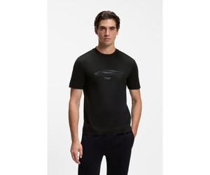 BOSS BOSS x ASTON MARTIN camiseta de algodón con gráfico de coche - StyleC-Taut 181_AM, 50570435 Negro XL