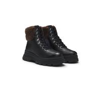 BOSS Botas de piel con ribete de imitación de piel - StyleFoster_LUBootie_RBLT, 50552767 Negro 36