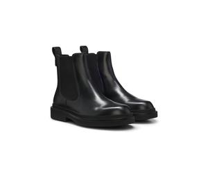 BOSS Botines Chelsea de piel con monograma Double B en tono dorado - StyleEleri_ChBootie_LTWS, 50573133 Negro 39