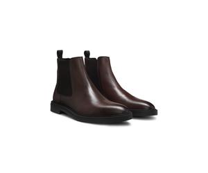 BOSS Botines de estilo Chelsea de piel pulida con puntadas características - StyleCalev_Cheb_ltfb, 50552527 Marrón oscuro 44