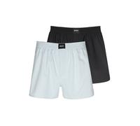 BOSS Boxershorts Paquete de 2 open blue blanco | S