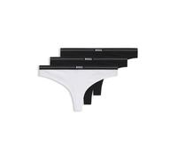 BOSS Bragas de algodón elástico - Style3P THONG, 50510030 Blanco / Negro XL
