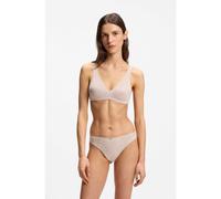 BOSS Braguitas de tiro bajo con encaje y detalles dorados - StyleTHONG_B LACE, 50566686 Beige claro S