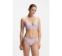 BOSS Bralette de encaje de gran calidad con detalles plisados de malla - StyleTRIANGLE_BLOSSOM, 50556193 Luz púrpura XS