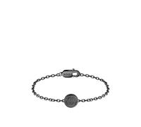 BOSS Brazalete chapado en negro con medallón con monograma Double B - StyleDOUBLE B COIN, HB1580764 Gris oscuro M