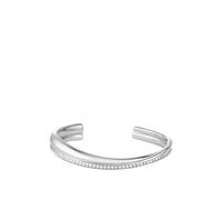 BOSS Brazalete curvado plateado con adornos de cristal - StyleLENA, HB1580777 Tono plateado pcs.