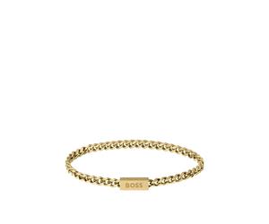 BOSS Brazalete de cadena en tono dorado con logo en el cierre - StyleCHAIN FOR HIM, 58099461 Tono dorado pcs.