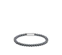 BOSS Brazalete de cuentas de hematita con logo en el cierre - StyleSPHERE BEADS, HB1580790 Gris oscuro M
