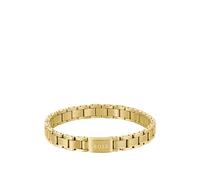 BOSS Brazalete dorado con eslabones cepillados - StyleMETAL LINK ESSENTIAL, HB1580711 Tono dorado pcs.