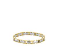 BOSS Brazalete en dos tonos con eslabones en H y cierre con logo - StyleNOLAN, HB1580793 Tono dorado pcs.