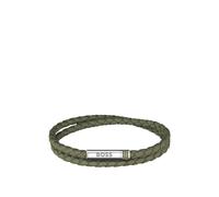BOSS Brazalete verde de trenza doble con logo en el cierre - StyleARES SUMMER, HB1580797 Verde pcs.