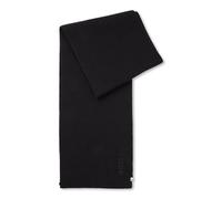 BOSS Bufanda acanalada de algodón con logo bordado - StyleMagico_R_Scarf, 50522441 Negro pcs.