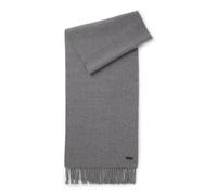 BOSS Bufanda de lana elaborada en Italia con parche de logo - StyleNaster_35*180, 50517218 Gris oscuro pcs.