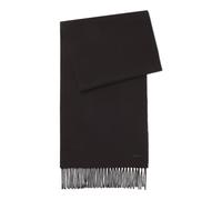 BOSS Bufanda de lana elaborada en Italia con parche de logo - StyleNaster_35*180, 50517218 Marrón oscuro pcs.