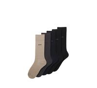 BOSS Paquete de cinco pares de calcetines de largo normal - Style5P RS Uni CC, 50478221 Beige / Desbordamiento marrón / Azul / Negro 39-42