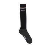 BOSS Calcetines de equitación con rayas y detalles de la marca - StyleCLASSIC SOCKS BLACK, B1U0301 Negro 35-38