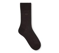 BOSS Calcetines de largo normal en algodón egipcio mercerizado con logo - StyleGeorge RS Uni MC, 50469837 Marrón oscuro 47-48