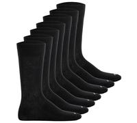 BOSS - Calcetines para hombre, 7 unidades, color liso, Negro, 43-46
