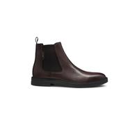 BOSS Botines Chelsea en piel de napa con detalle de rayas de la marca - StyleCalev_Cheb_ltfb, 50552527 Marrón oscuro 40