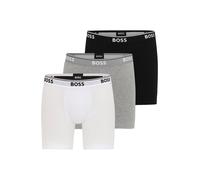 BOSS Calzoncillo boxer gris moteado / negro / blanco S gris moteado / negro / blanco