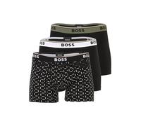 BOSS Paquete de tres calzoncillos bóxer de algodón elástico con logos en la cintura - StyleBoxerBr 3P Power Des, 50554438 Negro XL