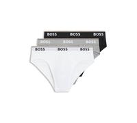BOSS Calzoncillos slip de algodón elástico - StyleBrief 3P Power, 50475273 Blanco / Gris / Negro XS