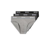 BOSS Calzoncillos slip de algodón elástico - StyleBrief 3P Power, 50475273 Negro / Gris S
