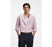 BOSS Camisa abotonada regular fit de lino a rayas - StyleC-LIAM-S-BD-P-262, 50560883 Rayas rojas XL