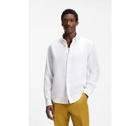 BOSS Camisa abotonada regular fit de lino - StyleH-LIAM-BD-E-C1-263, 50567009 Blanco XXL