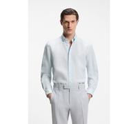 BOSS Camisa abotonada regular fit de lino - StyleH-LIAM-BD-E-C1-263, 50567009 Celeste XXL