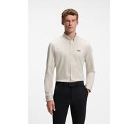 BOSS Camisa antiarrugas en punto de algodón con elástico natural - StyleST_Motion L, 50555946 Beige claro S