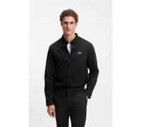 BOSS Camisa antiarrugas en punto de algodón con elástico natural - StyleST_Motion L, 50555946 Negro L