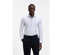 BOSS Camisa business slim fit a rayas en tejido elástico - StyleP-HANK-SP-261, 50571558 Rayas azul claro 44